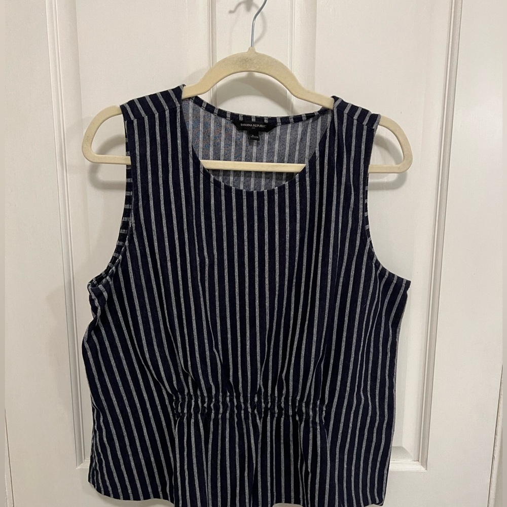 Banana Republic Tank, blue with stripes